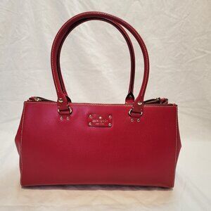 Kate Spade Red Leather Medium Size Purse - GORGEOUS!